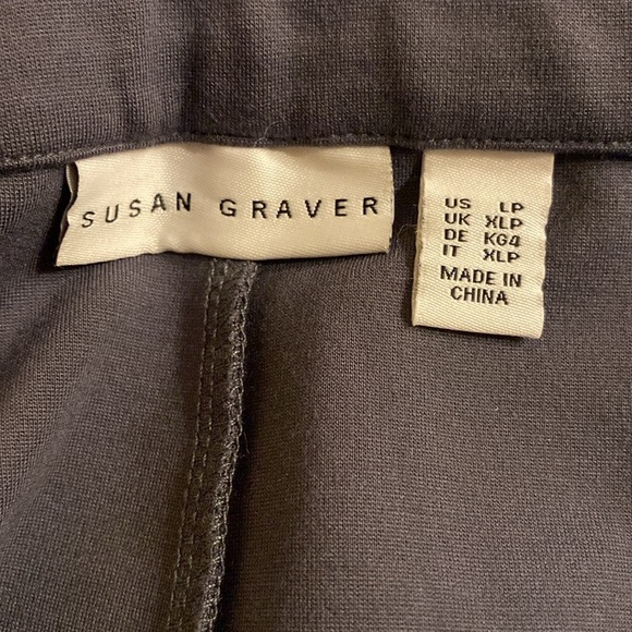 Susan Graver Petite Stretch Pull On Grey Pants - Picture 5 of 6